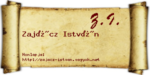 Zajácz István névjegykártya