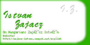 istvan zajacz business card